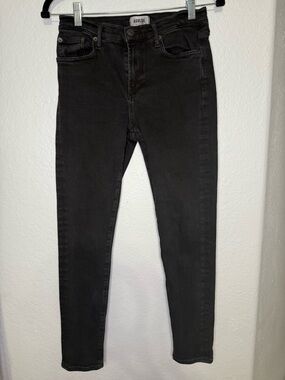 Agolde Washed Black High-Rise Skinny Jeans